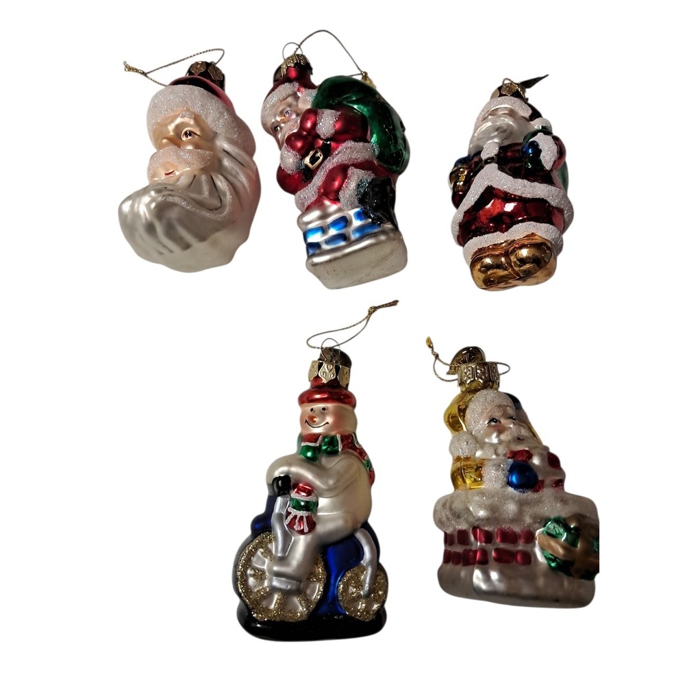Thomas Pacconi‎ Classics Hand Blown Christmas Ornaments Lot Of 5